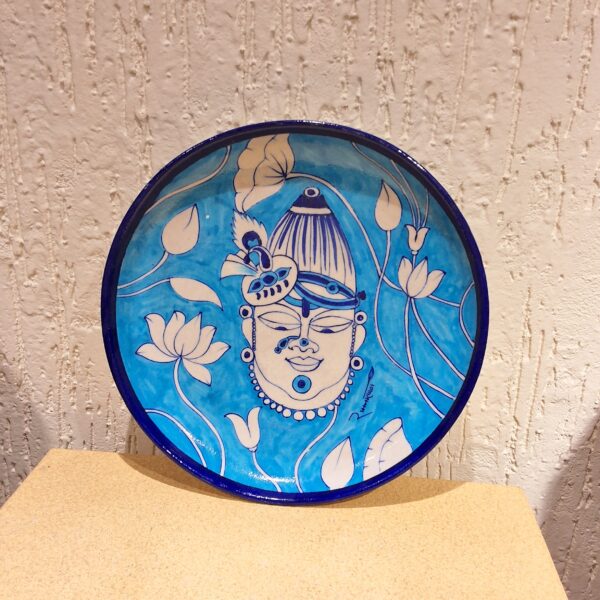 BLUE POTTERY PLATE